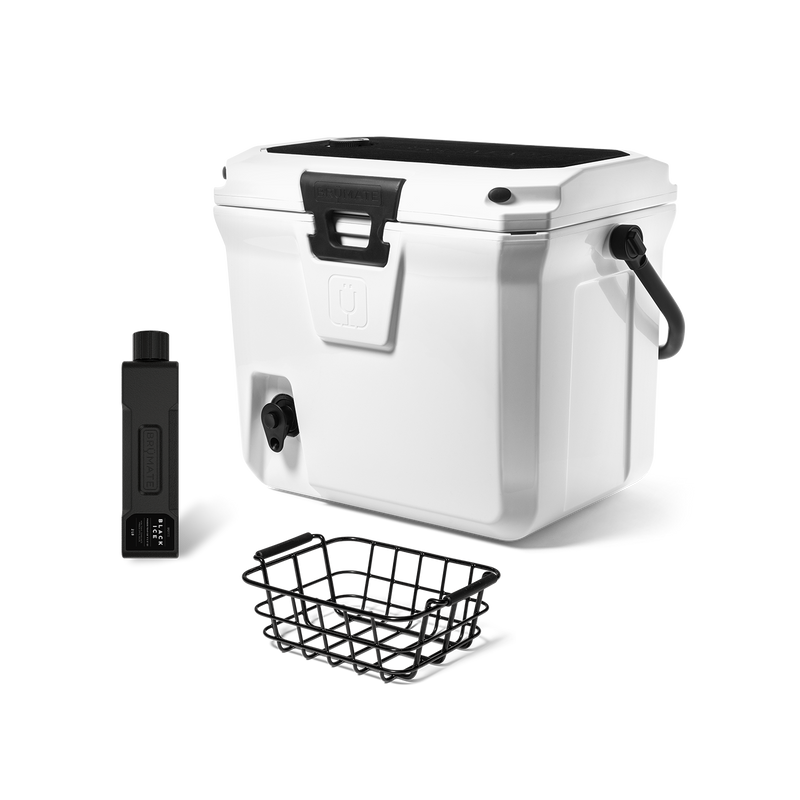 BrüTank 20-Quart Grab + Go Cooler Bundle | Ice White